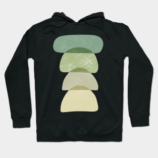 Shades of Green Abstract Minimalism Hoodie